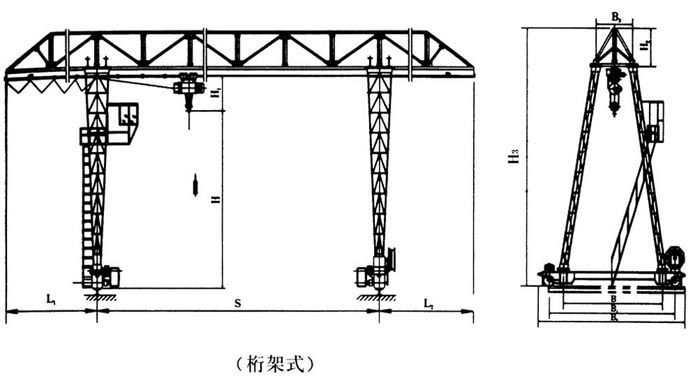 mhh型電動葫蘆桁架門式起重機(jī)